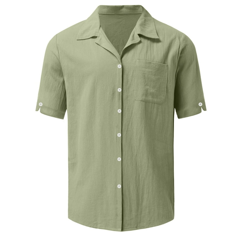 adviicd Columbia Shirts For Men Lightweight Moisture Wicking Short Sleeve Fishing  Shirt with UPF 50 Green 3XL 