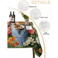 thumbnail image 2 of Easter Table Cloth, Waterproof Tablecloth for Rectangle Tables, Retro Spring Rabbit Flowers Plants Wooden Plank Reusable Washable Fabric Table Cover for Restaurant Kitchen Dining Tables 60"x84", 2 of 9