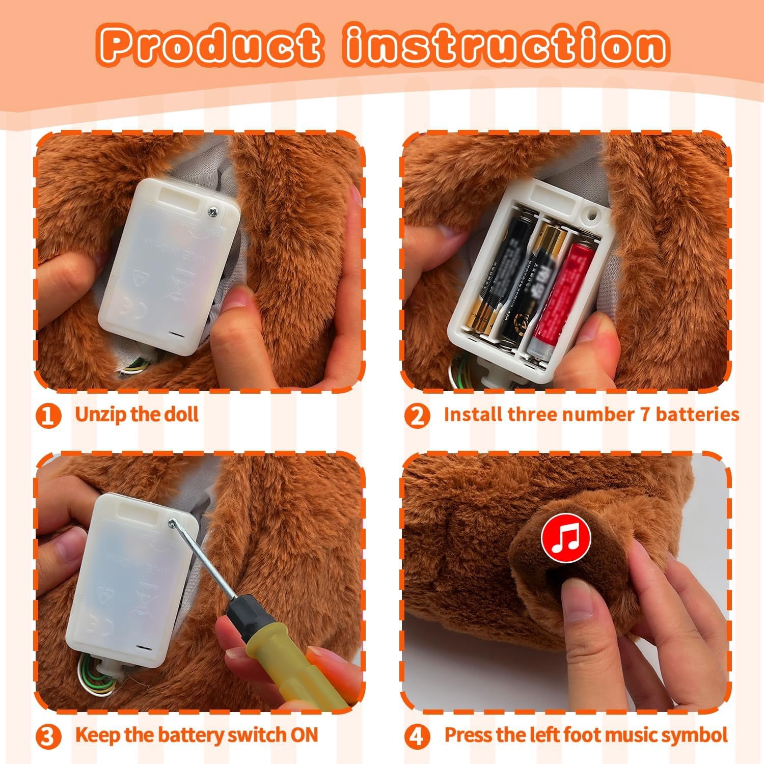 (2 pack) YSZZYSM Capybara Breathing Stuffed Animal, Anxiety Relief, Soothing Music Lights, Portable, Uses Three AAA Batteries (Batteries to Be Provided by The User)