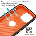 thumbnail image 5 of Xhy iPhone 14 Pro Case with Belt Clip Holster+Screen and Lens Protector Military Grade Heavy Duty 3 in 1 Shockproof Armor Rugged Durable Detachable for iPhone 14 Pro 6.1 inch 2022 Phone - Black+Orange, 5 of 10