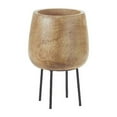 thumbnail image 2 of Melrose International LLC Planter w/Stand 7.25"D x 12"H Wood, 2 of 3