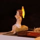 thumbnail image 3 of Decoraciones navideñas, adornos navideños, regalos navideños. Decoraciones navideñas con luz. Figura del Santo Niño sentado. Escultura de resina para escritorio. Estatua del personaje., 3 of 7