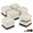 3 Inch-apricot(square), variant on 3 Inch-apricot(square) Heavy Duty Square Furniture Risers 4 Pack Supports Up To 1300 Lbs