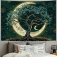 thumbnail image 2 of BCIIG  Tree of Life Tapestry Wall Hanging Aesthetic Sun and Moon Tapestry with Vintage Paisley Flowers Colorful Tree Wall Tapestry for Bedroom, Living Room, Dorm, 2 of 6