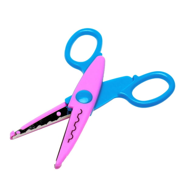 UCEC Craft Scissors Decorative Edge, 6 Pack Extended Crafting Scissors,  Pattern Scissors with Different Designs on Blades, Fun Scissors for Kids