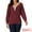 Wine Red, variant on Long Sleeve Lace V Neck Pullover Sweater Jumper Top M Black