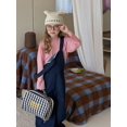 thumbnail image 2 of Girls' Denim Overalls 2-7Y Spring and Autumn Korean Style Children's Jeans Kid's Loose Casual Pants Trendy Girls Trousers, 2 of 6