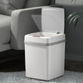 thumbnail image 3 of Waterproof Intelligent Trash Can with Lid Automatic Toilet Home RV Kitchen 12L for Bedroom White, 3 of 8