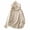 #40-Beige, variant on Craaazy Women's Casual Solid Color Cozy Button Long Sleeve Hooded Shirts with Pockets Gifts