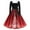 Vermilion, variant on Christmas Dresses for Women Women's Casual Fashion V Neck Christmas Printed Vintage Dress with Merry Christmas for Christmas Party,Black,L