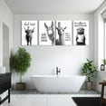 thumbnail image 2 of Funny Bathroom Wall Art Set of 4 Black and White Bathroom Wall Decor Toilet Paper Pictures Cute Humorous Animal Posters Prints Toilet Signs Painting Artwork Decoration 8x10in C98, 2 of 3