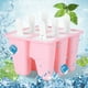 thumbnail image 4 of Moldes de silicona para helado de color rosa para el hogar, herramienta para hacer moldes con asas, suministros de cocina, 6 moldes para helado, 4 of 10