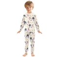 thumbnail image 3 of Dailycode Cotton Pajama Set Snug Fit Long Sleeve Top and Pants for 18M-8Y Cute Baby Cow, 3 of 7