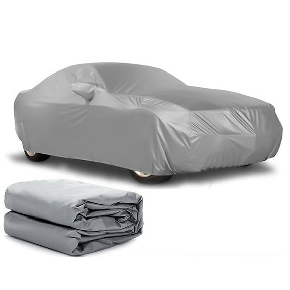 Heavy Duty TPE Fabric Car Cover, All Weatherproof Custom Fit for Small Cars, Universal Fit for Compact Coupe, Soft and Breathable Material
