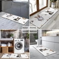 thumbnail image 2 of Cartoon Corgi Dog and Footprints Kitchen Rug Mat,Kitchen Runner Rugs Non Skid Washable,Decorative Kitchen Floor Mats for Kitchen,Sink,Laundry,17"X47", 2 of 5