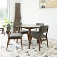 thumbnail image 4 of Irie Modern Solid Wood Walnut Dining Room & Kitchen 5 Piece Furniture Set, 4 of 6