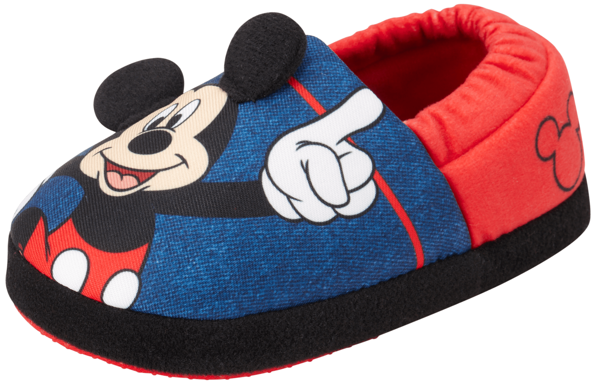 Disney Toddler Baby Boys’ Slippers Mickey Mouse Fuzzy Slippers