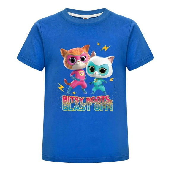 Kids Hero Cat SuperKitties Shirt for Children – Graphic T-Shirt for Boys Girls – Comfortable Summer Tee – Short Sleeve Cartoon Top – Playtime Apparel