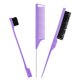 thumbnail image 1 of Juego de peines para peinar el cabello de 3 piezas, herramientas de peluquería, cepillo para el cabello, peine de cola de rata de acero inoxidable, cepillo para el cabello con control de bordes para c, 1 of 1