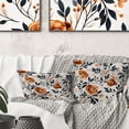 thumbnail image 3 of Designart "Timeless Elegance in Brown Blossoms" Floral Printed Throw Pillow, 3 of 5