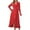 Red, variant on Elainilye Fashion Summer Dresses for Women 2024 Sexy Vintage V Neck Long Sleeve Solid Dresses Long Dress,Black