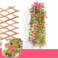 thumbnail image 1 of Flores artificiales Rosa simulada Flor artificial Acondicionador de conductos Bloqueo de techo de sala de estar Decoración Envoltura de plástico Plantas Vides Flores artificiales Gloria de la mañana c, 1 of 2