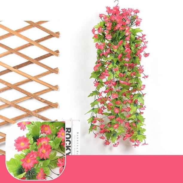 Flores artificiales Rosa simulada Flor artificial Acondicionador de conductos Bloqueo de techo de sala de estar Decoración Envoltura de plástico Plantas Vides Flores artificiales Gloria de la mañana c