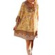 thumbnail image 5 of Lucakuins - Vestido de playa corto de verano para mujer, manga larga, cuello en V, estilo bohemio, vintage, floral Lucakuins  S-XL, 5 of 9