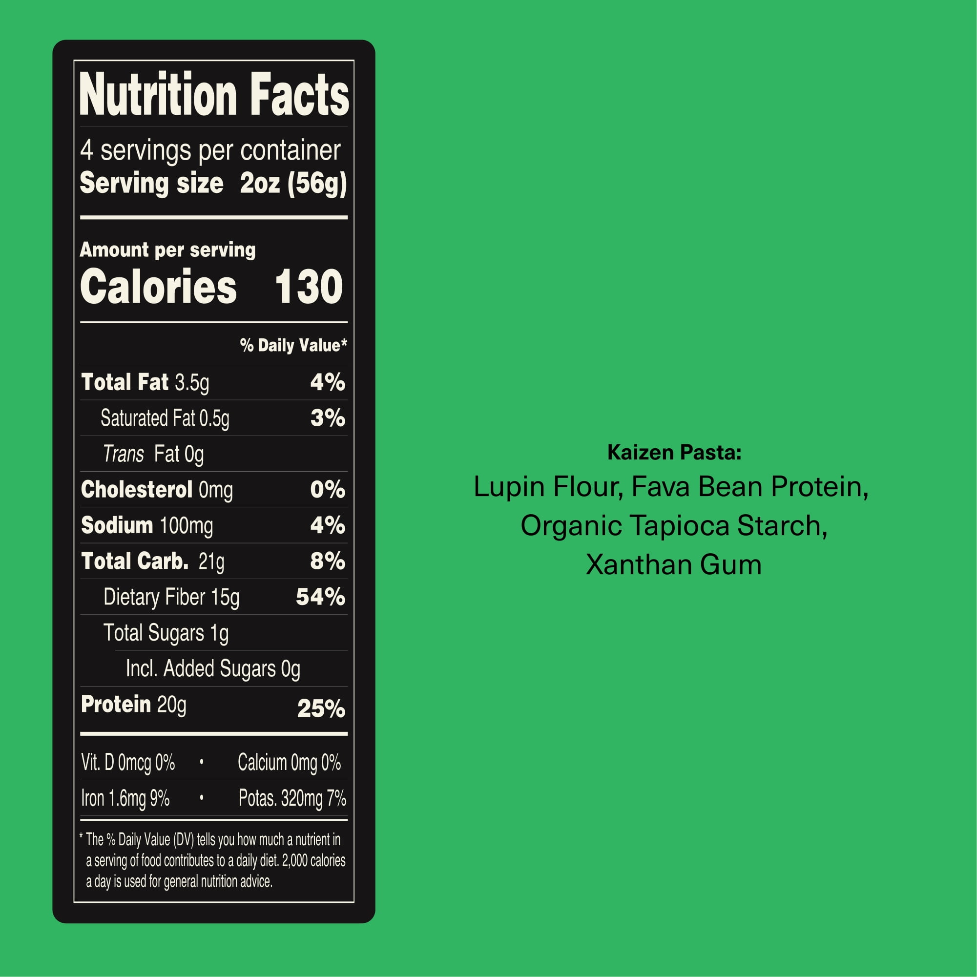 Kaizen Protein Pasta Variety Pack - Keto, Low Carb, High Protein (20g), Gluten-Free, Keto-Friendly (6g Net), Plant-Based Lupini Noodles with High Fiber