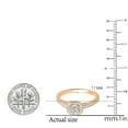 thumbnail image 5 of Dazzlingrock Collection 0.50 Carat (ctw) 14K Princess & Round Diamond Ladies Engagement Ring 1/2 CT, Rose Gold, Size 6, 5 of 5