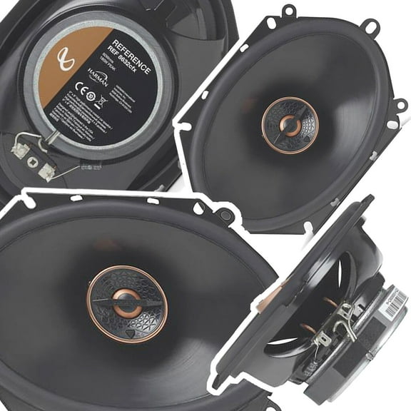 4x INFINITY REFERENCE REF-8632CFX CAR AUDIO 6" x 8" COAXIAL 360W SPEAKERS Bundle