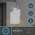 thumbnail image 5 of Vaxcel Medinah White Motion Sensor Dusk to Dawn Outdoor Wall Light Clear Glass, 5 of 11