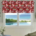 thumbnail image 3 of Red Truck Christmas Farmhouse Short Window Curtain Valances, Xmas Tree Snowflake Winter Rod Pocket Kitchen Valances for Living Room Bedroom Bathroom Cafe 42" x 18", 3 of 8
