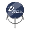 thumbnail image 5 of Trademark Gameroom Tampa Bay Lightning Logo Chrome Ribbed Barstool, 5 of 5