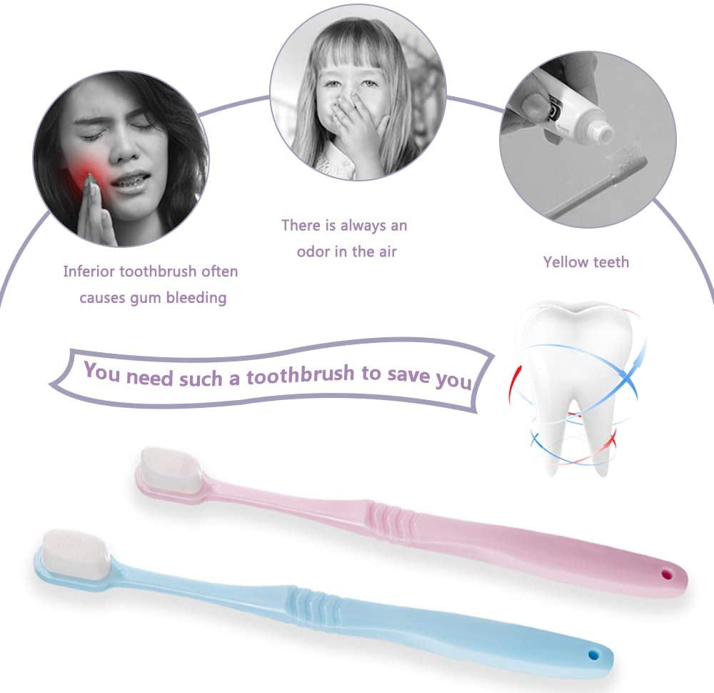 4Pcs/set Extra Soft Nanometre Toothbrush For Sensitive and New Teeth Gums L6M6 