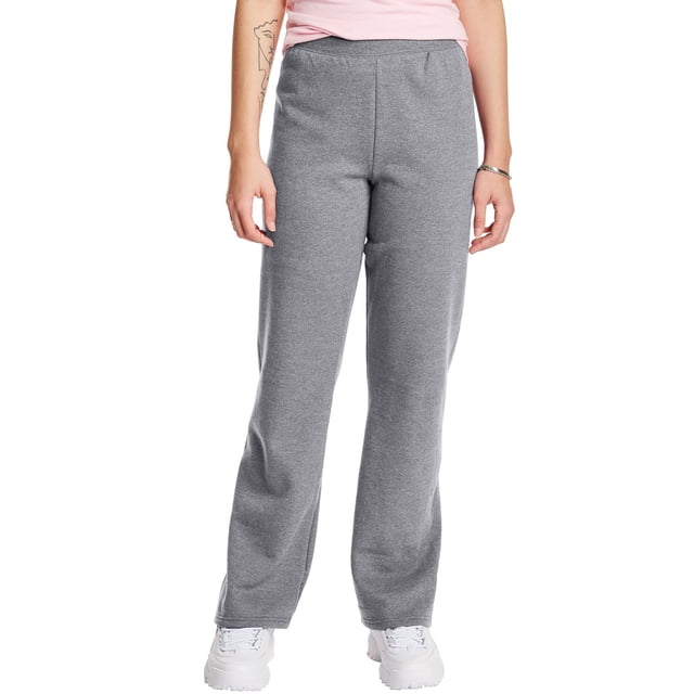 Hanes Women's Middle Rise Sweatpant, Light Steel, Small Petite