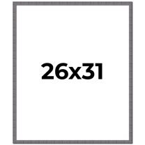 26x31 Frame Blue Kingsley Pewter Solid Wood Picture Frame Width 0.75 Inches |Interior Depth 0.5