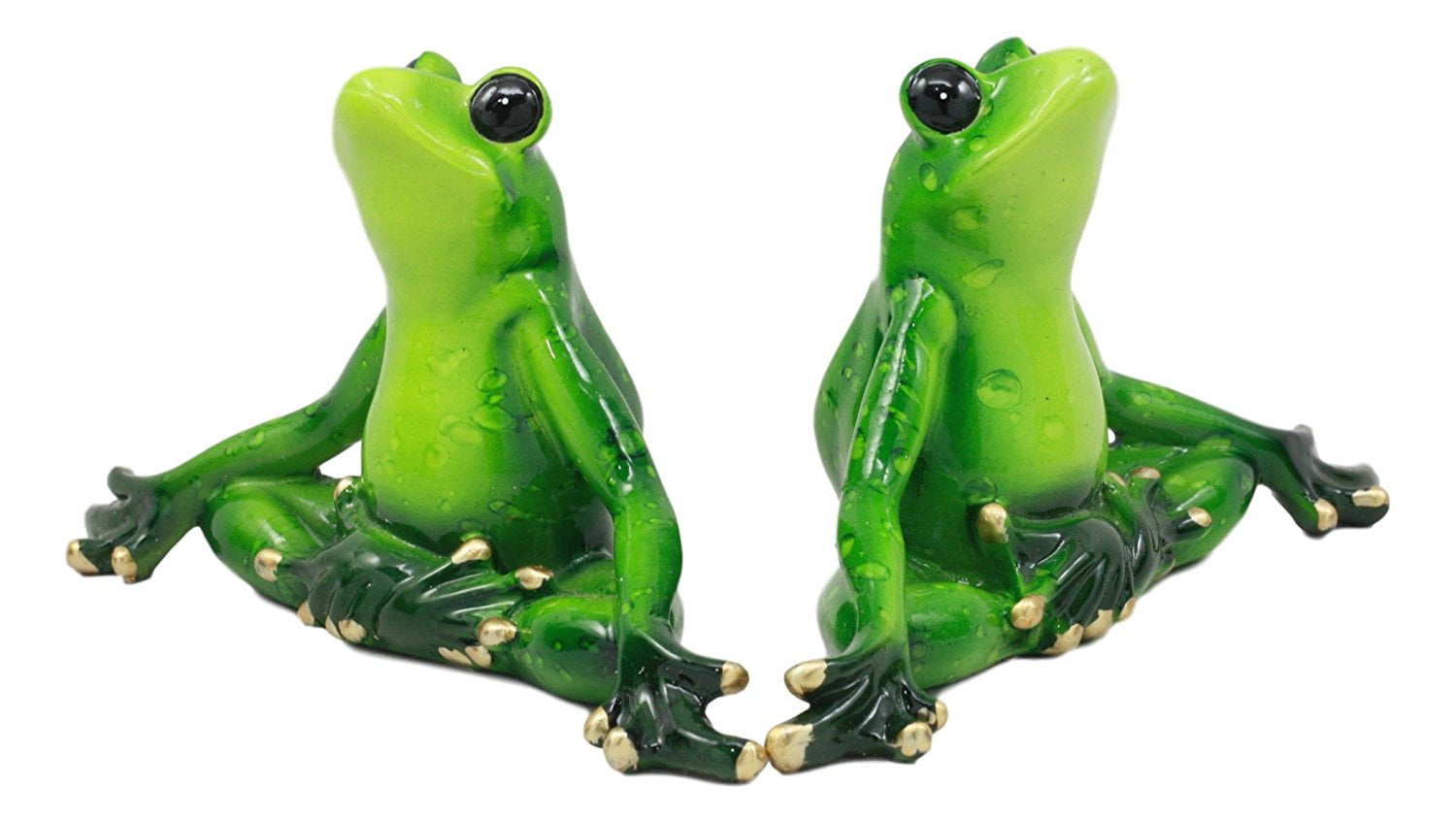 Ebros Meditating Twin Yoga Frogs Statue Buddha Frogs Decorative ...