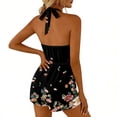 thumbnail image 7 of Rompers for Women Casual Halter Neck Backless Summer Boho Floral Printed Shorts Jumpsuits Sexy Beach Dressy 2026 XL, 7 of 7