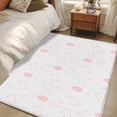 thumbnail image 4 of 2.7'x5' Area Rugs, Easter Bunny Indoor Outdoor Area Rug for Living Room Bedroom, Pink Eggs Cute Rabbits Cartoon Washable Bathroom Rugs Kitchen Floor Carpet Mats Home Decor Aesthetic, 4 of 8