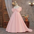thumbnail image 6 of Fozruso Girls' Casual Dress Girls' Party Dress With Satin Bodice Sleeveless Bow Detail Wedding Birthday Dress,8-9 Years, 6 of 7