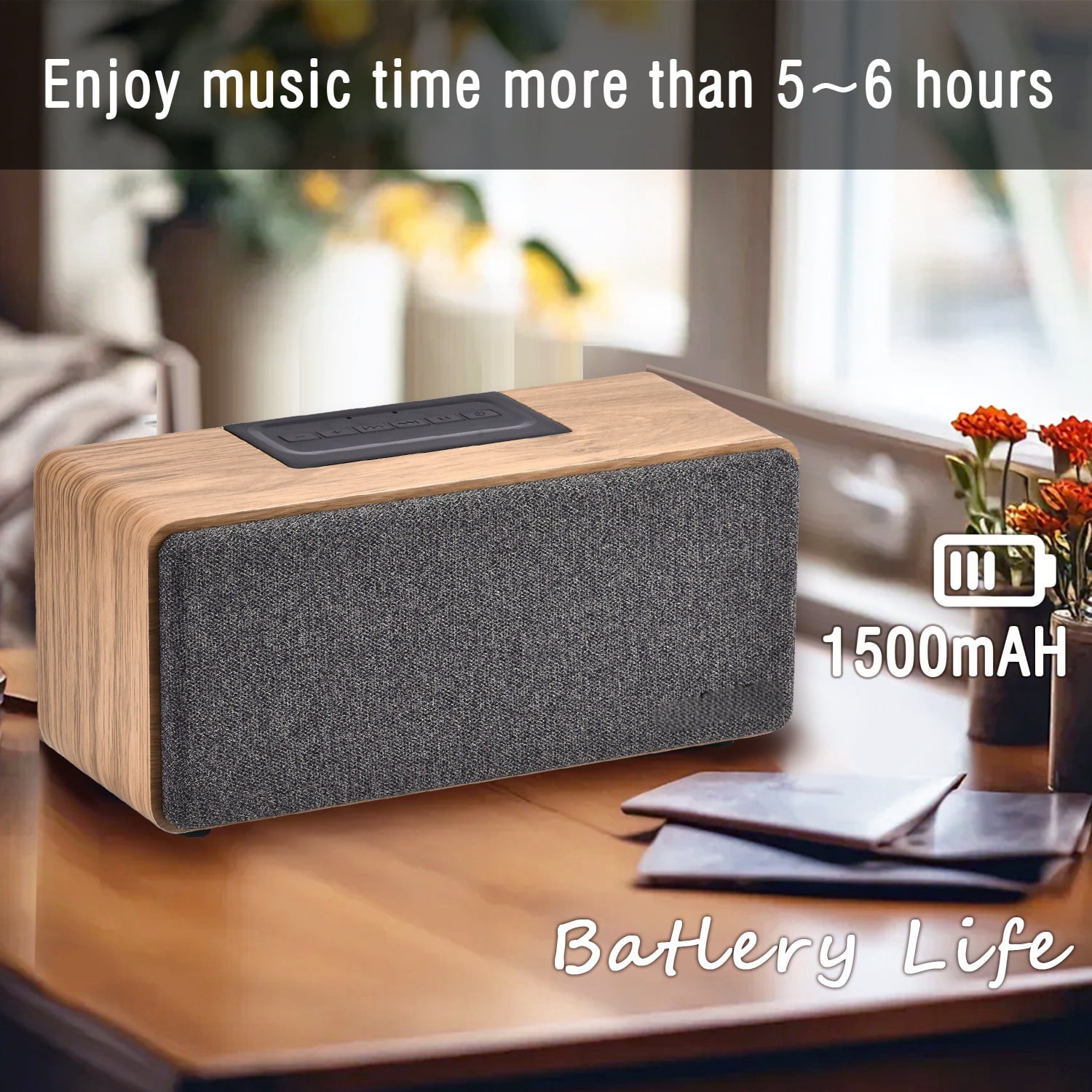 MUSICOZY Portable Bluetooth Speaker,Vintage Bluetooth Wireless Fabric Speaker with AM/FM Radio, HD Stereo Sound, Rechargeable Speaker Indoors w/Aux Input, Built-in Mic,Outdoor Speakers Beach Travel