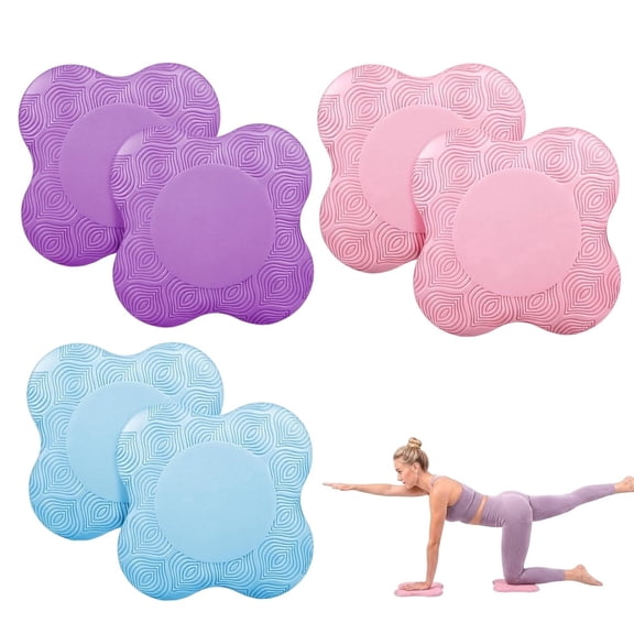 6 Pack Yoga Knee Pad Mats,Non Slip Extra Thick,Washable Soft Foam Exercise Mat for Pilates,Joint Protection,Stretching,Women Men