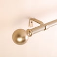 thumbnail image 4 of BalsaCircle 42-126" Gold Adjustable Metal Curtain Rod Set Round Finials Window Decorations, 4 of 8