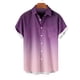 thumbnail image 3 of Camisas de Manga Corta de Botón para Hombre, Blusa de Moda Casual de Impresión de Gradiente de Cuello de Vuelta Hecha de 95% Poliéster 5% Spandex para el Verano, Camisas de Verano para Hombre, 3 of 5