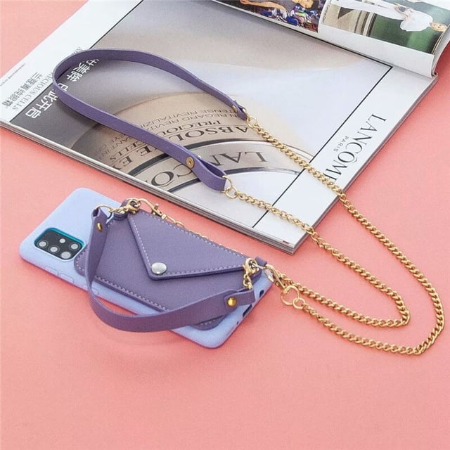 Funda de teléfono de silicona con cordón para Samsung Galaxy, protector de silicona con correa para tarjetas compatible con modelos S8, S9, S10, 5G, Note 10 Plus, Ultra S10E Note20, 10 unids/lote qym unisex
