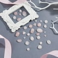 thumbnail image 6 of 32Pcs 12 Styles Natural Rose Quartz Cabochon Gemstone Half Round Dome Flatback Quartz Stone Teardrop Gemstone No Hole Stone for Jewelry Making DIY Craft Handmade colorful DIY, 6 of 7