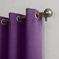 thumbnail image 2 of Sun Zero Riley Kids Bedroom Blackout Grommet Curtain Panel, 40"X63", Purple, 2 of 8