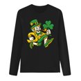 thumbnail image 2 of Uootdi St Patricks Day Long Sleeve Shirts for Women Retro Lucky Clover Tshirt Irish Shamrock Graphic Tee Tops Gift, 2 of 6