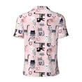 thumbnail image 3 of Vsdgher Cat Print Men's Short Sleeve Stretch Polo Shirt, Moisture-Wicking Performance Polo Shirt, 3 of 8